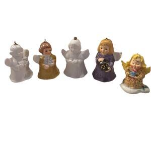 Lot of 8 Vintage Goebel Bells 1999,2005,2008, 2010 angel bell & Angel W Bird